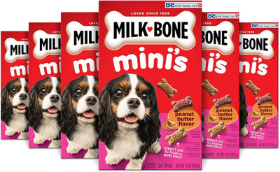 Mini'S Peanut Butter Flavor Dog Treats for All Size Dogs, 15 Ounce (Pack of 6),
