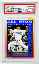 2025 Topps 1990 Topps All-Star Clayton Kershaw Black /10 SSP PSA 10 Dodgers