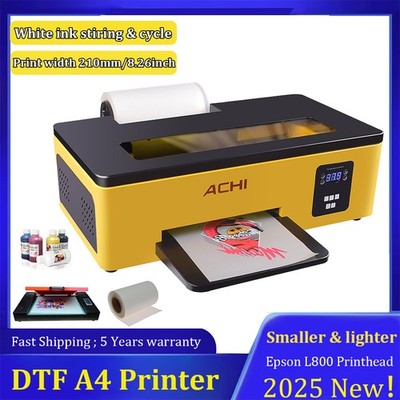 A4 DTF T Shirt Printer Flatbed Inkjet Printer EpsonL800 Direct to Film w/Oven US