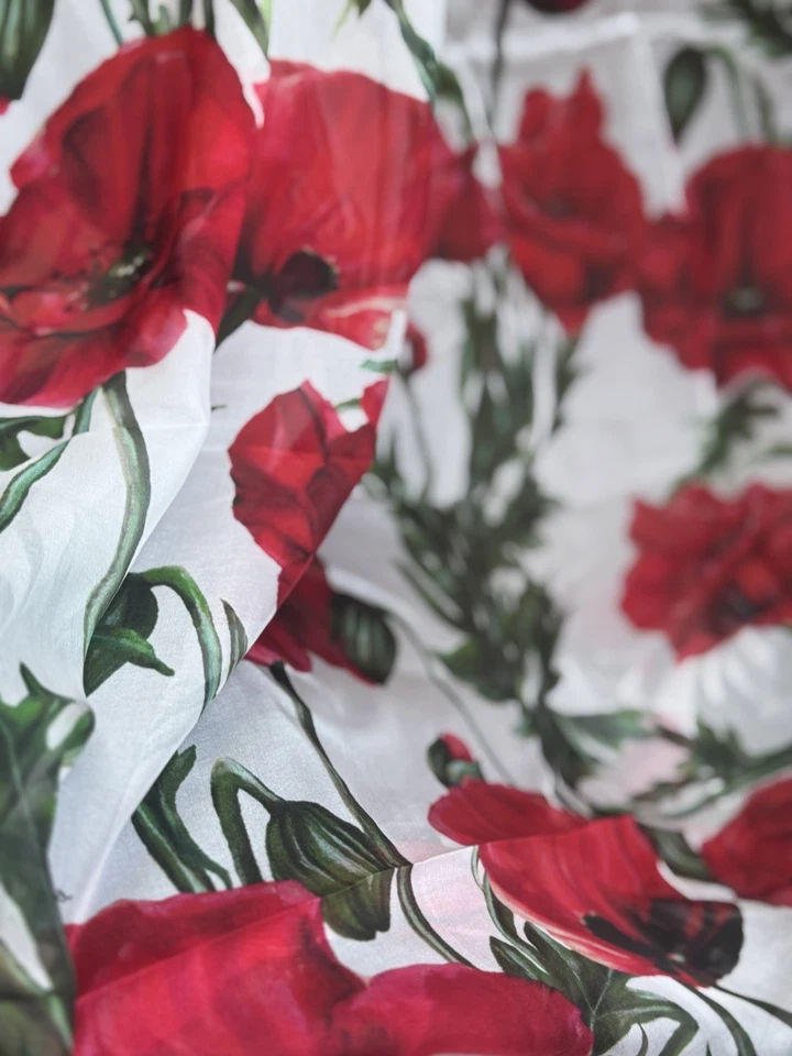 Deadstock D/G 100% Silk Light Chiffon Fabric by the Yard Width 55” Logo - Image 4 of 4