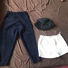 1 Uniqlo Stretchy Pants,1 Zara Black Hat,1 White Shorts 7-10 Yrs Kids Bundles