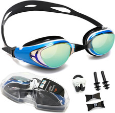 Nearsighted Swim Goggles, Shortsighted Optical Mirror/Non-Mirror Lens Swimming G