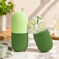 Green Reusable Silicone Ice Roller for Face Eyes Puffiness Reducer Face Massage