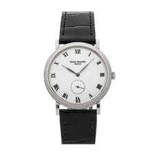 Patek Philippe Calatrava White Gold Manual 33mm Strap Watch 3919G-001
