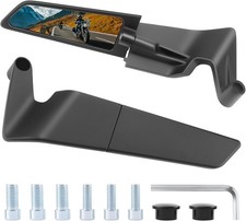 1 Pair Aerodynamic Motorbike Rear View Wing Mirrors Universal Motorcycle Side Al