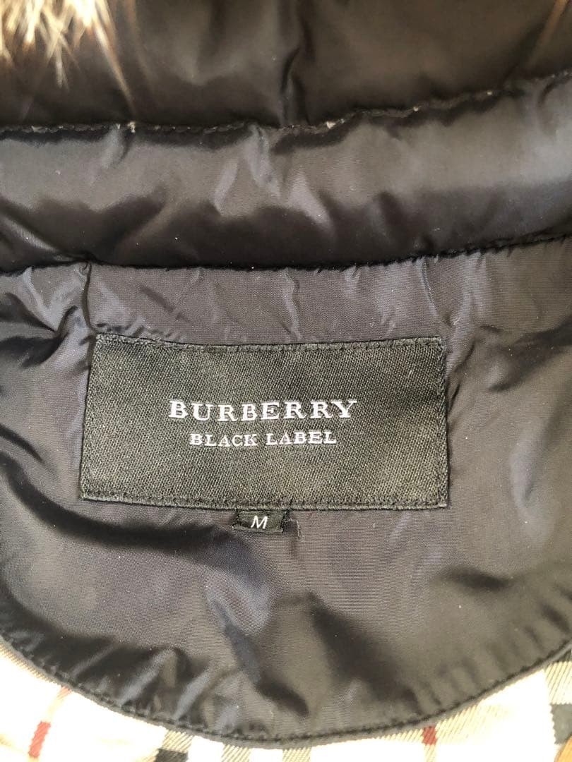 Burberry Black Label Down Coat M Used Black Quilted Puffer Collectible thumbnail 6