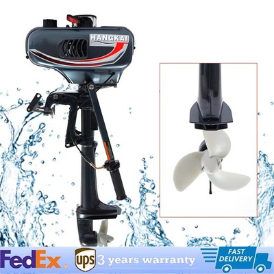 HANGKAI 2-Stroke  3.5HP  Outboard Motor Air/Water Cooling Fishing Boat Engine