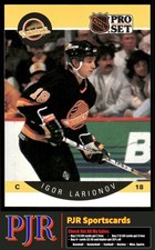 Igor Larionov 1990-91 Pro Set #297 Vancouver Canucks Rookie