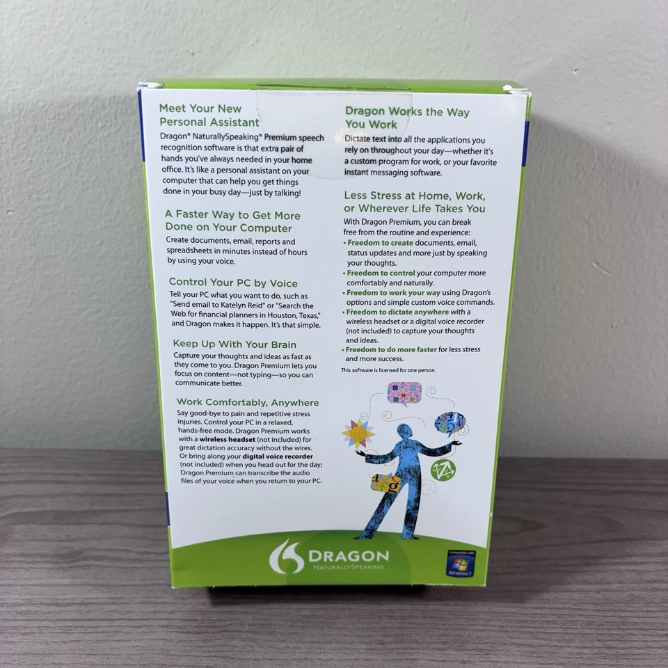 Dragon Naturally Speaking Speech Recognition Software Premium Version Home 11.5 - Image 3 of 4