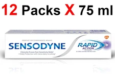 12  box  X 75ml. Sensodyne Rapid Action Toothpaste for Sensitive Teeth