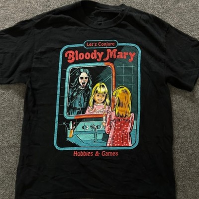 Steven Rhodes T-Shirt Mens Size L Black Bloody Retro Humor Graphic Tee Cotton
