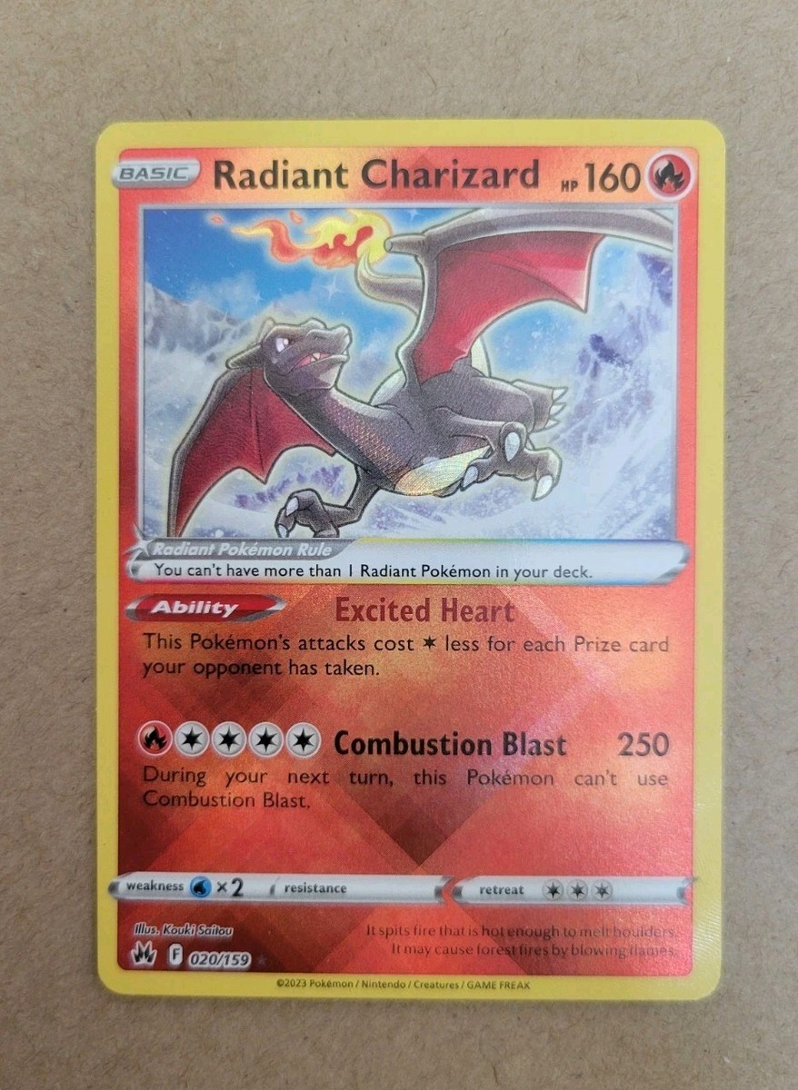Radiant Charizard - 020 / 159 - Crown Zenith (CRZ) NM Holofoil | eBay