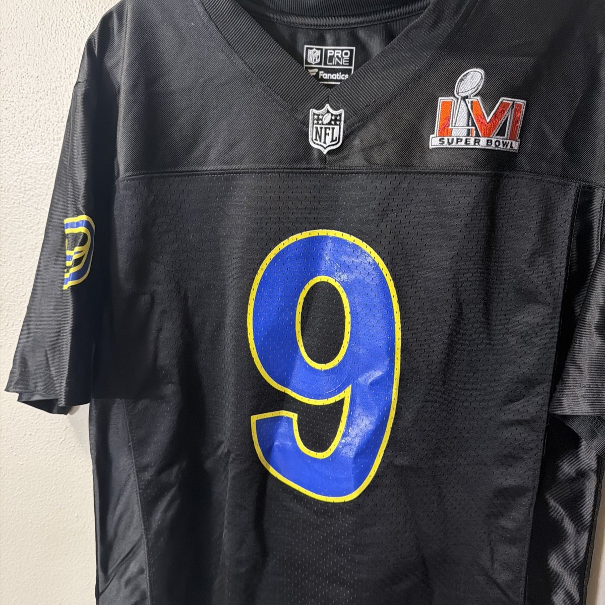 Matthew Stafford Los Angeles Rams Jersey Youth Large Black Super