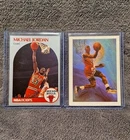 1990-91 NBA Hoops Michael Jordan Card #64 and #358 Chicago Bulls NBA HOF