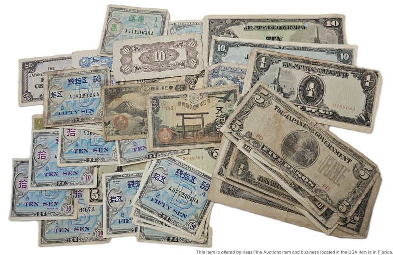 Huge Lot of Japanese Japan World Government Currency 51 Bank Notes