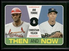 2020 Topps Heritage #TN-9 Joe Torre / Christian Yelich Then and Now