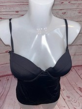 Moontide Dual cup underwire Tankini Black 14 C/D Contours figure Swimwear BNWT