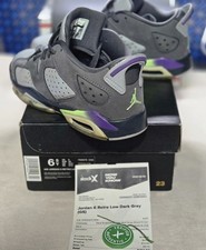 Air Jordan 6 Retro Low Dark Grey Womens 8 Ori...