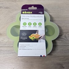 Beaba Multiportions Silicone Baby Food Tray Multi Portions Green w/ Lid New