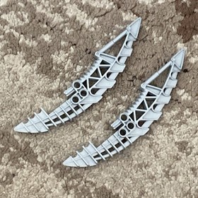 2x LEGO Bionicle: Weapon Vahki Staff of Loyalty (Bordakh) Silver (47337) Lot