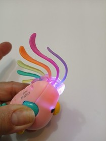 Hatchimals Interactive Pink Bird Toy Rainbow Hair Light Up Clip On Kids Figure