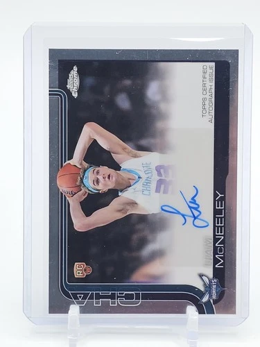 LIAM MCNEELEY 2025-26 TOPPS CHROME ROOKIE AUTO #TCAR-LM HORNETS Q3108