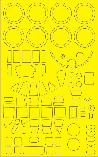 Eduard Accessories Cx038 - 1:72 Heinkel He 177 Greif - Masking Film - New