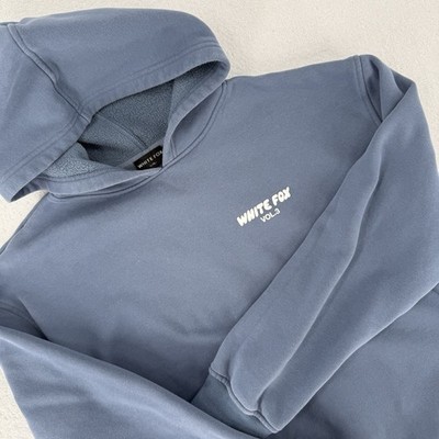 White Fox Boutique Vol 3 Oversized Hoodie Size L/XL Dusty Blue Preppy Classic