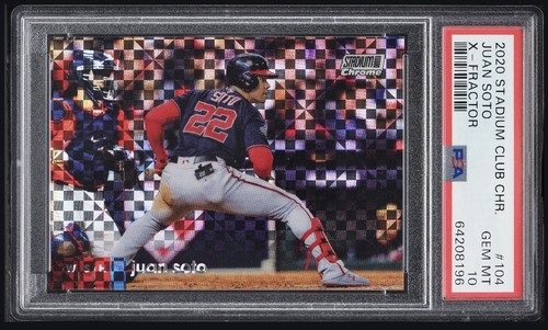 2020 TOPPS STADIUM CLUB CHROME JUAN SOTO XFRACTOR “SHUFFLE” 💎GEM MT💎 PSA 10