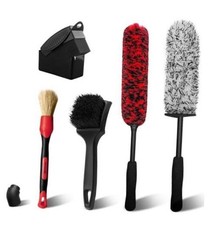 Wheel Cleaning Kit, 5Pack Bendable Wheel Cleaning Brush and 5 Pack Red