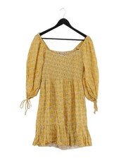 Faithfull The Brand A-Line Midi Dress L in Yellow