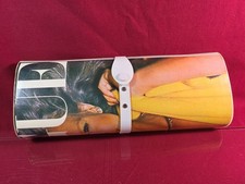 Vintage 1970s Vogue Magazine Cover Print Multicolor Clutch Bag strapless VTG