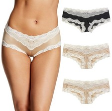 Maidenform Cheeky Microfiber Hipster Panty with Lace 3-pack Size S
