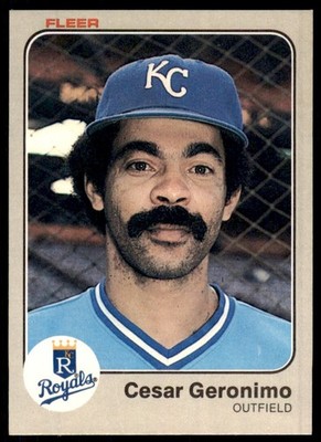 1983 FLEER CESAR GERONIMO . KANSAS CITY ROYALS #112