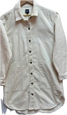 GAP Tunic Women Small Corduroy Wide Wale Shirt Dress Button Front Long Sleeve