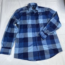 Jos. A. Bank Men's Checkered Long Sleeves Button Up Size Large With Pocket Shirt