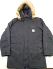 Carhartt Siberian Parka Mens Medium Black 3M Thinsulate Canvas Hooded