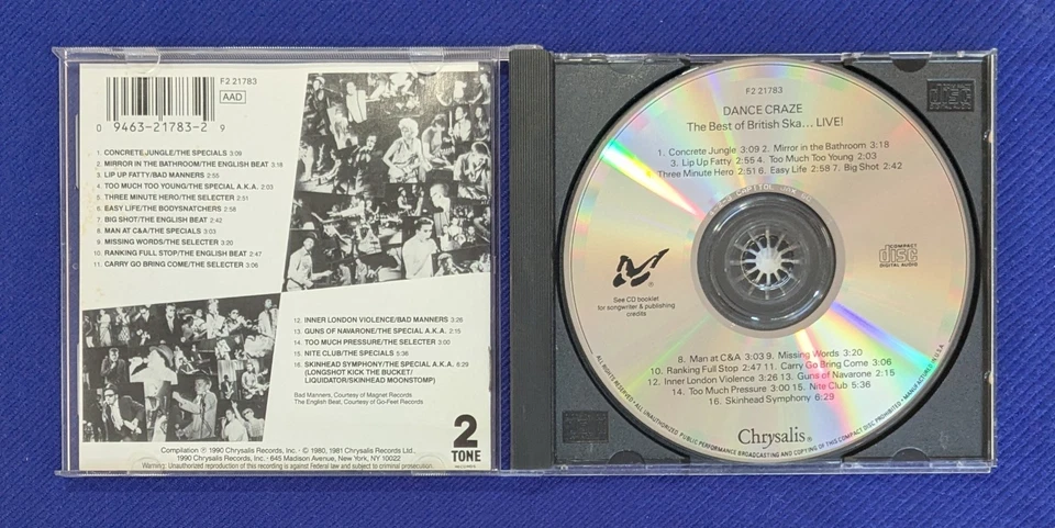 "Dance Craze... Live!" by Various Artists (Compilation CD, 1990) 2Tone/Chrysalis — 第 2/4 张图片