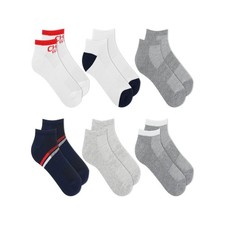 Chaps Men's Athletic Cushioned Performance Ankle Socks - 6 Pairs -Breathable