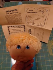 The Original DOLL-BABY Head Martha Nelson Thomas 1984 Blonde 3111 Straight Hair