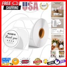 2 Inch Circle Thermal Sticker Labels, Self-Adhesive Round Direct Thermal Labe...