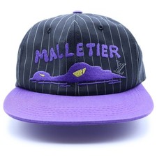 Louis Vuitton Cap Purple Black Wool MALLETIER base ball cap Excellent Italy rare