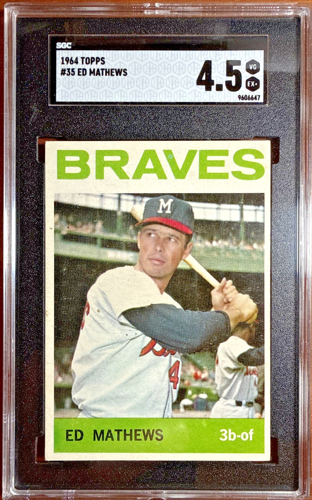 1964 Topps - Eddie Mathews #35 Braves HoF SGC 4.5