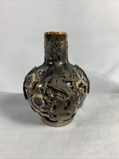 Antique Chinese Snuff Bottle 2.5” tall, No top/Cap