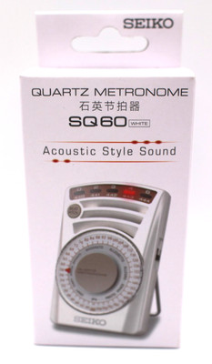 SEIKO Metro Nome Quartz Weiß SQ60 Weiß Musik Mechanisches Pendel...