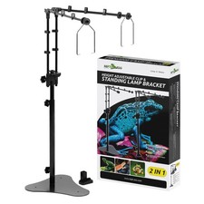 Reptile Dual Lamp Stand Adjustable Light Holder Lamp Hanging Bracket Metal fo...