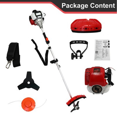 4-Stroke Gas Weed Eater, 31cc 15lb 13in Straight Shaft Trimmer for Lawns Grass