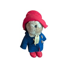 Paddington Bear Plush Standing Eden Toys Red Hat Boots Blue Coat Vintage 14"