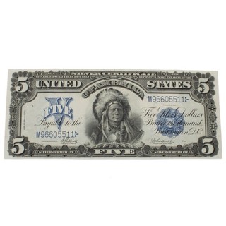 1899 Series $5 Indian Chief Silver Certificate United States Currency NR #C914 4