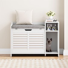   Cat Litter Box Enclosure Litter Box Enclosure with Top Opening with Cushion